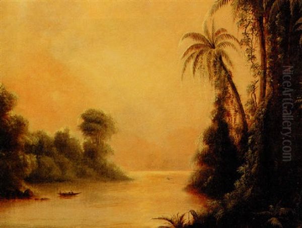 Cuban Landscape Oil Painting by Granville Perkins