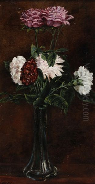 Blumenstraus In Vase Oil Painting by Friedrich Perlberg