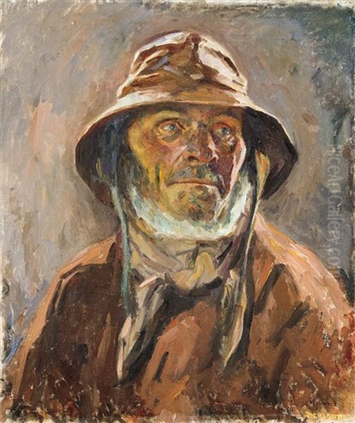 Fisherman Of Etaples Oil Painting by Izsak Perlmutter