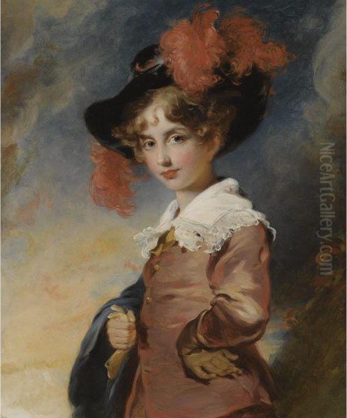 Portrait Of A Boy In Van Dyck Dress Oil Painting by John Boaden