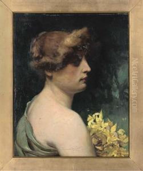 Flora Oil Painting by William Barnes Boadle