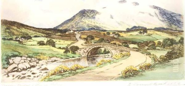 Trassey Bridge & The Shimna Valley Oil Painting by Robert Creswell Boak