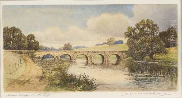 Shaw's Bridge Oil Painting by Robert Creswell Boak