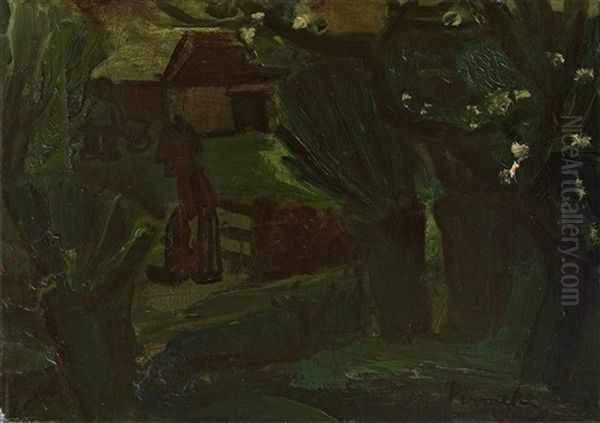 Farmhouse (bauernhof) Oil Painting by Constant Permeke