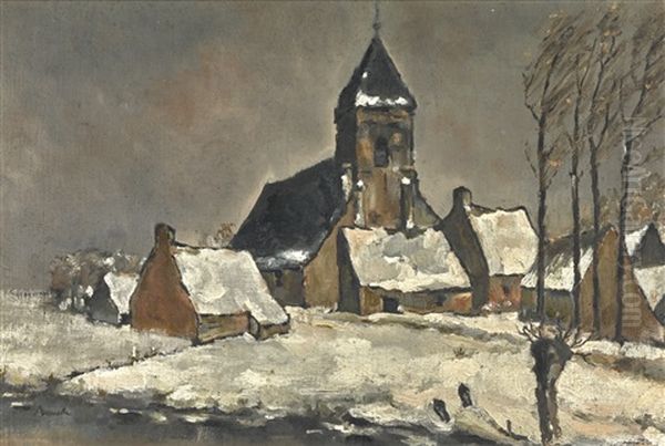 Winter Oil Painting by Constant Permeke