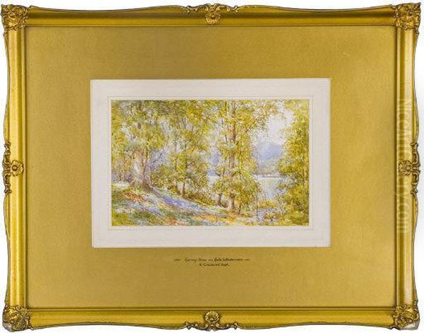 Springtime At Lake Windermere Oil Painting by Robert Creswell Boak