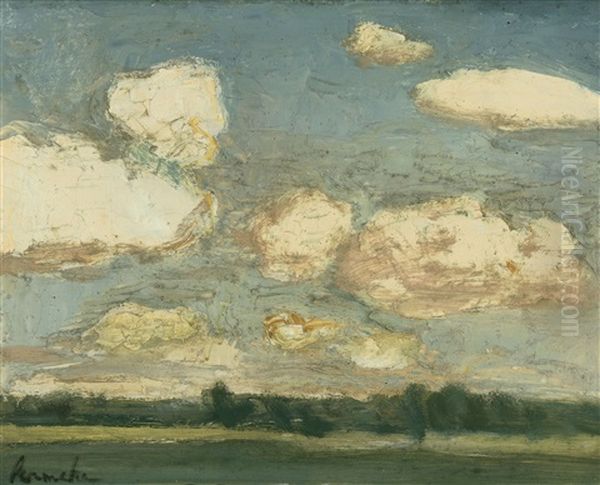 White Clouds Over A Summerscape Oil Painting by Constant Permeke