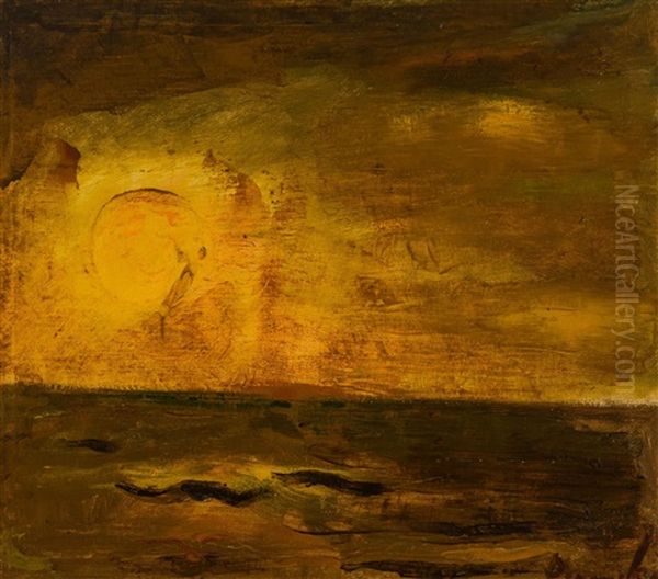 Sunset Over Sea Oil Painting by Constant Permeke