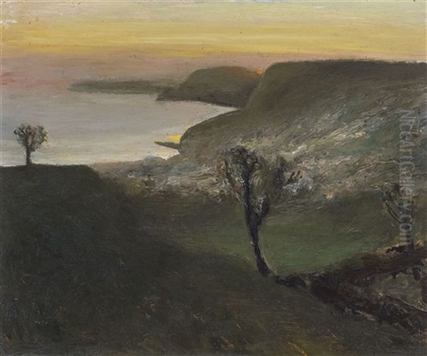 Landscape With Seaview In Devonshire (1916) by Constant Permeke