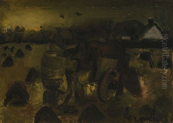 Farmer With Cart Oil Painting by Constant Permeke