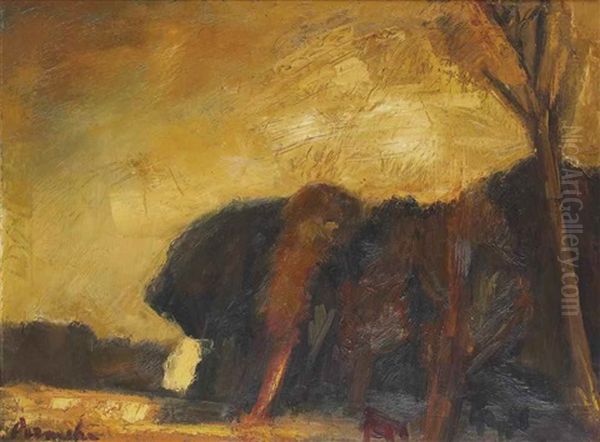 The Forest Edge Oil Painting by Constant Permeke