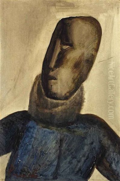 A Fisherman Oil Painting by Constant Permeke