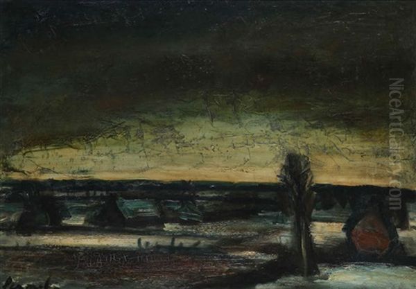 Avond In Jabbeke Oil Painting by Constant Permeke