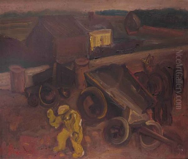 Landscape With A Horse-drawn Cart by Constant Permeke