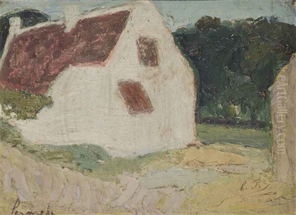 A White Farm House Oil Painting by Constant Permeke