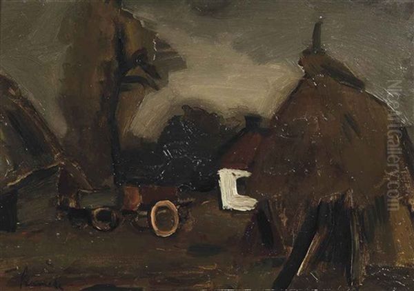 A Farm With Haystacks by Constant Permeke