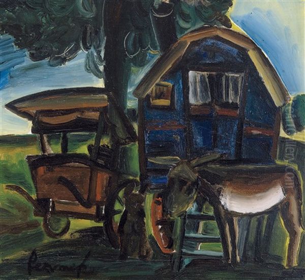 La Charette Et L'ane Oil Painting by Constant Permeke