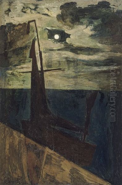 Clair De Lune Oil Painting by Constant Permeke