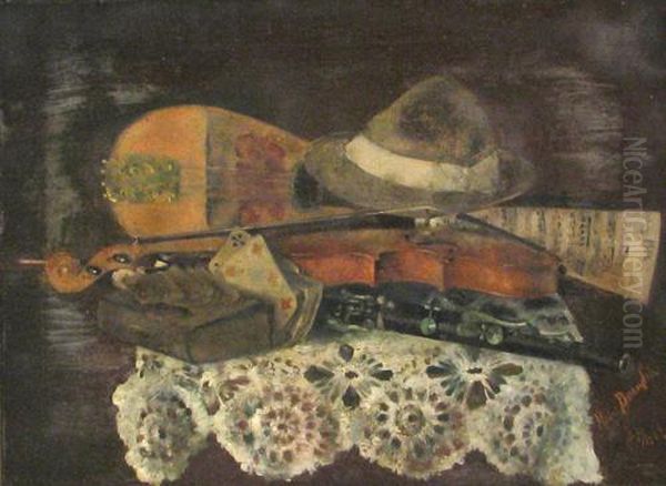 Musical Instruments Oil Painting by Horia Boamba