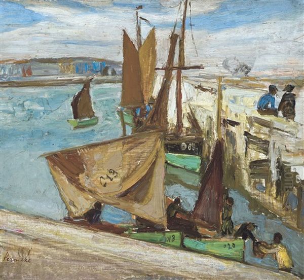 Port De Peche D Ostende Oil Painting by Constant Permeke