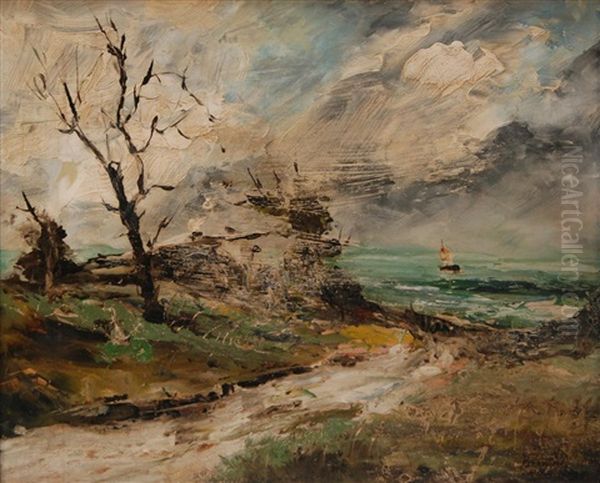 Shore Scene Oil Painting by Constant Permeke