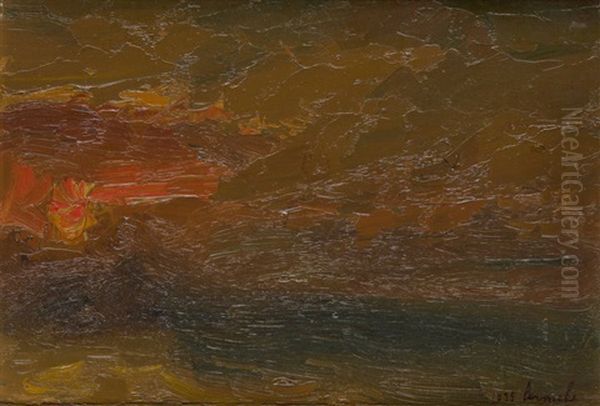 Coucher De Soleil En Mer Du Nord Oil Painting by Constant Permeke