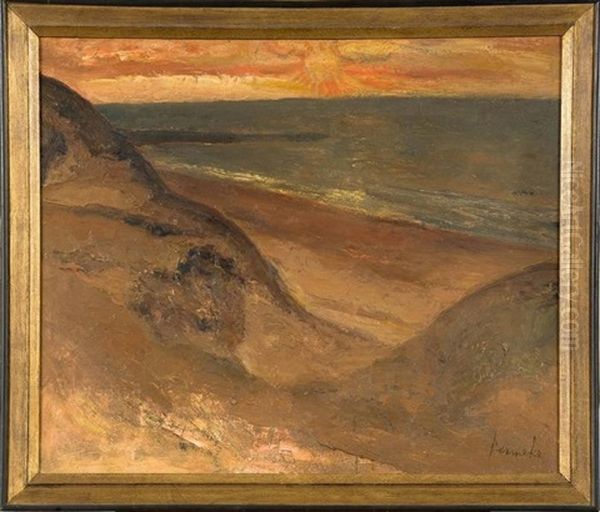 Coucher De Soleil Sur La Mer Oil Painting by Constant Permeke