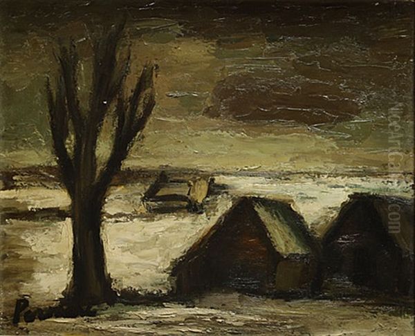 Winter Oil Painting by Constant Permeke