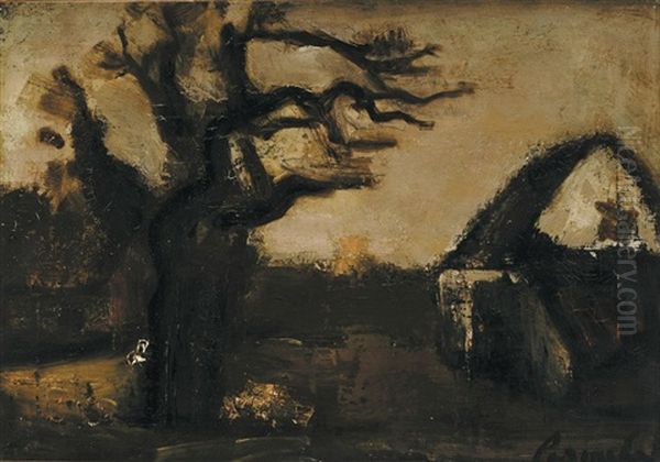 Ferme Et Arbre Oil Painting by Constant Permeke