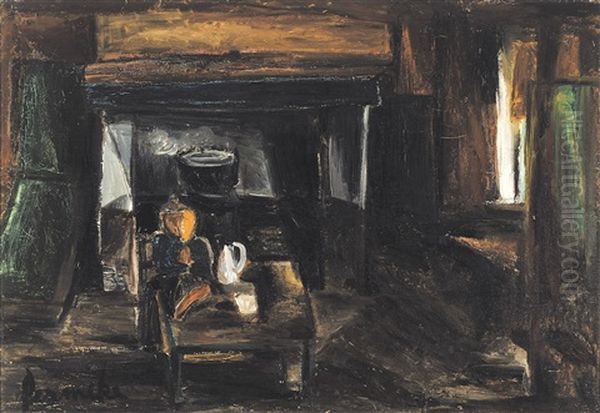 Het Gebed Voor De Maaltijd Oil Painting by Constant Permeke