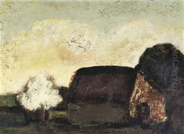 Blossoming Tree Near A Farm House Oil Painting by Constant Permeke