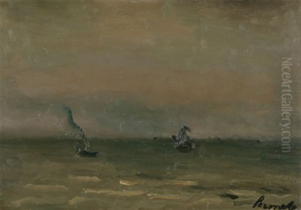 Marine Au Crepuscule Oil Painting by Constant Permeke