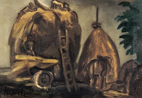 Veldwerk Met Stromijten Oil Painting by Constant Permeke