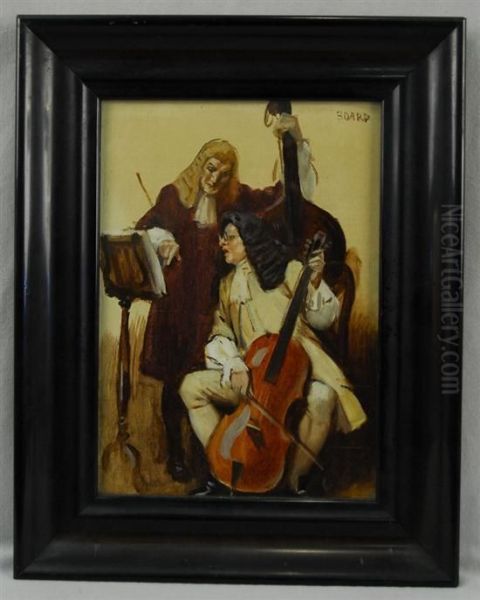 A Wrong Note Oil Painting by Ernest Board