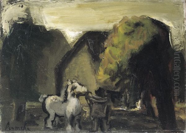 Het Trekpaard Oil Painting by Constant Permeke