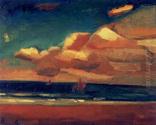 Marine At Dusk Oil Painting by Constant Permeke