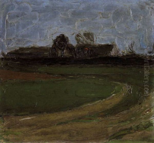 Landschap Met Hoeve Te Latem Oil Painting by Constant Permeke