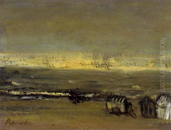 Strandgezicht Met Cabines Oil Painting by Constant Permeke