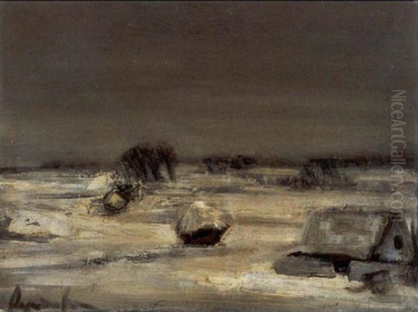 Landschap In De Sneeuw Oil Painting by Constant Permeke