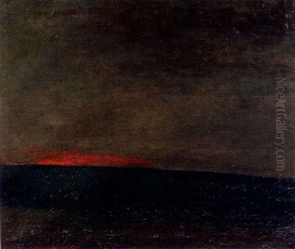 Sunset Over The North Sea Oil Painting by Constant Permeke