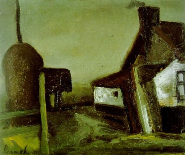 Het Erf Oil Painting by Constant Permeke