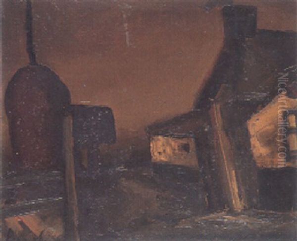 A Farm With A Haystack Oil Painting by Constant Permeke