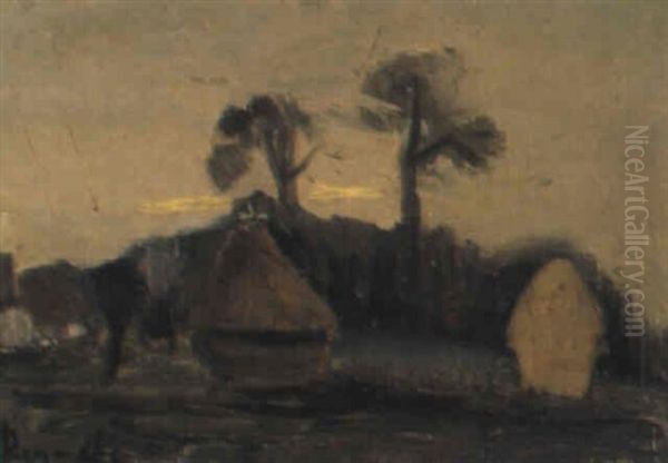 Paysage A La Nuit Claire Oil Painting by Constant Permeke