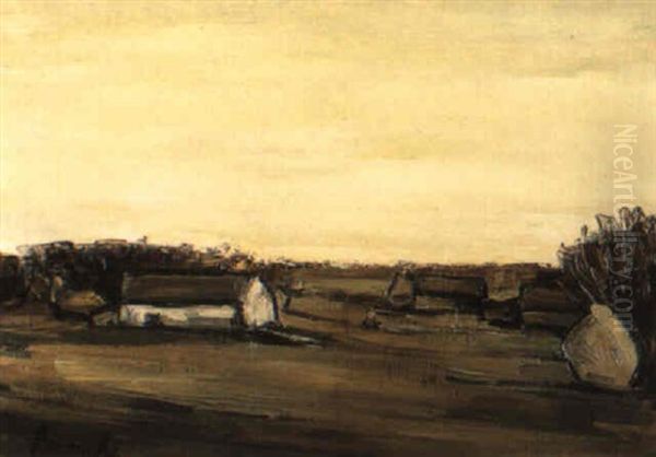 Landschap In Vlaanderen Oil Painting by Constant Permeke