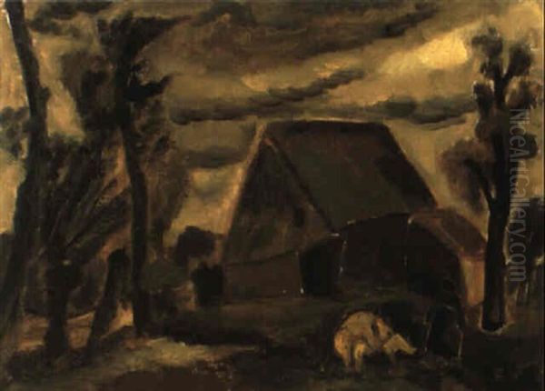 Bij De Hoeve Oil Painting by Constant Permeke