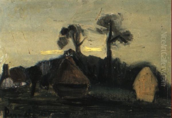 Paysage A La Nuit Claire Oil Painting by Constant Permeke