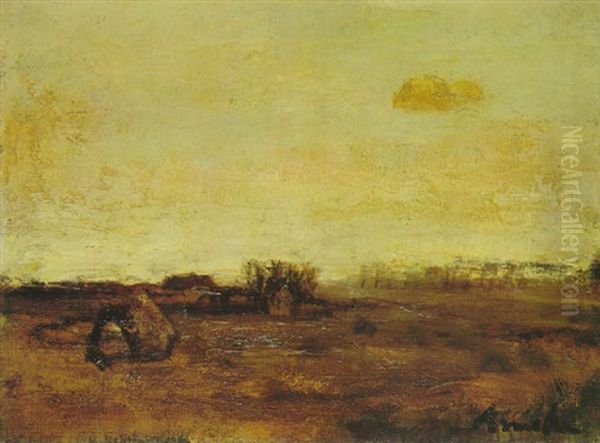 A Landscape With A Haystack And A Farm Oil Painting by Constant Permeke