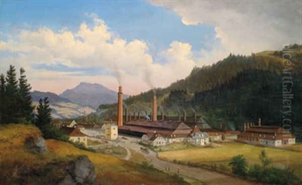 Eisenwerk Buchscheiden Bei Feldkirchen Oil Painting by Marcus Pernhart