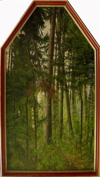 Ausschnitt Einer Waldlandschaft Oil Painting by Josefa Pernstich