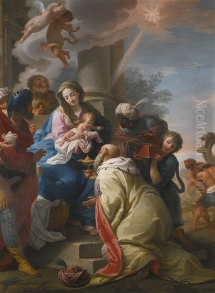 The Adoration Of The Magi by Giuseppe Peroni